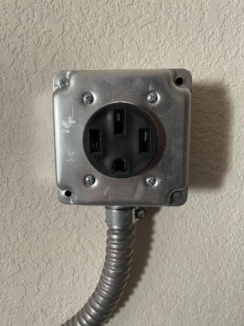 NEMA 14-50 outlet installed for Smart Home Electrical in Overland Park